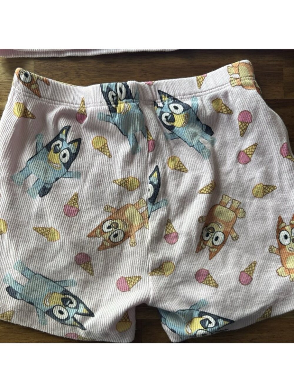 Zara Bluey Bingo Matching Set Ribbed Shorts & Top Size 4 Yr Disney Pink Icecream - Picture 14 of 16